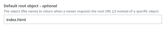 Image of default root object