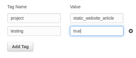 Image of added tags